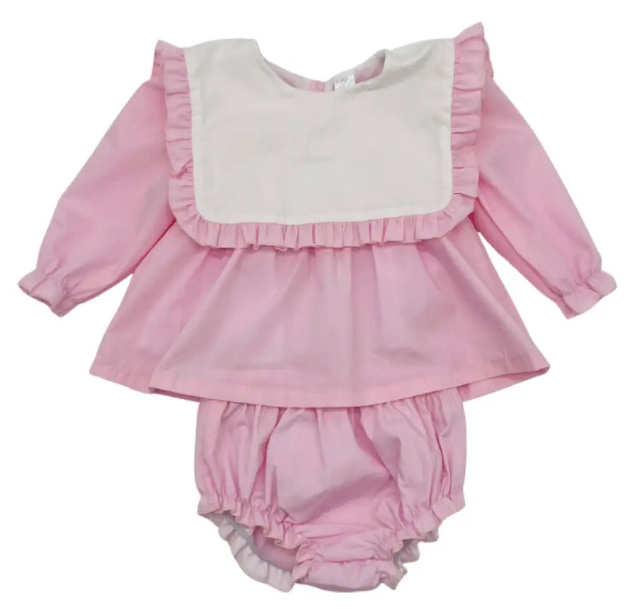 Pink Stripe Diaper Set