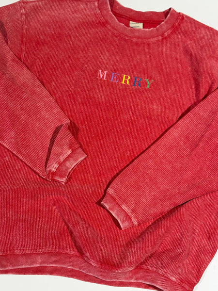 Corded Merry Sweatshirt