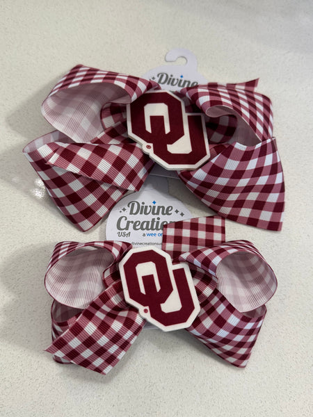 Wee One - Gingham Print OU bow