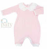 Pink Paty Romper with Collar