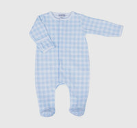 Magnolia Baby - Baby Checks Blue Footie
