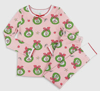 BF-PINK GRINCH 2 piece pajamas - Price does not include monogram