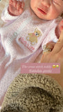 Paty Knit Pink Solid Color Footie