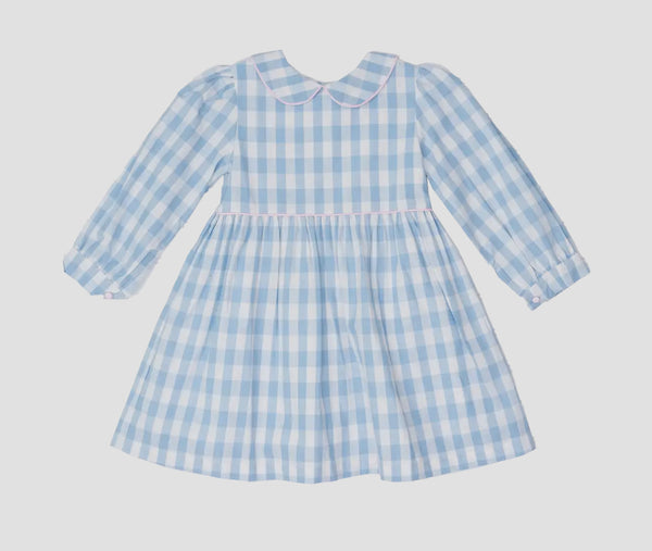 Fall Blue Check Dress