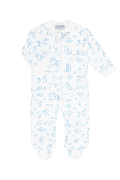 Nellapima Blue Lone Star Zipper Footie