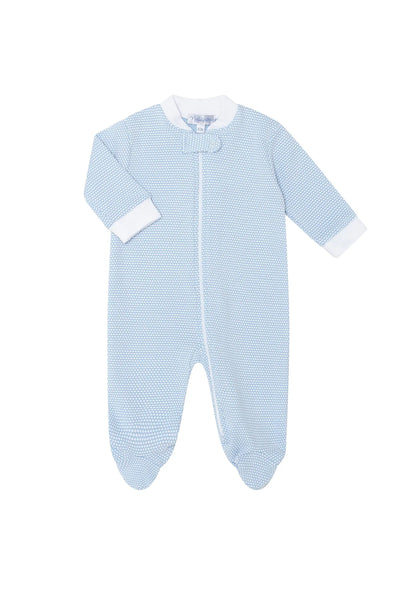 Nellapima Bubble Zipper Footie - Pink & Blue