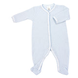 Paty Knit Blue Solid Color Footie