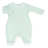 Paty GREEN Knit Romper with Key-Hole Back