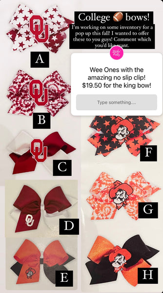 PREORDER - Wee Ones gameday bow