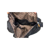 TRVL OVERPACKER - Quilted Black Cheetah Heart Liner